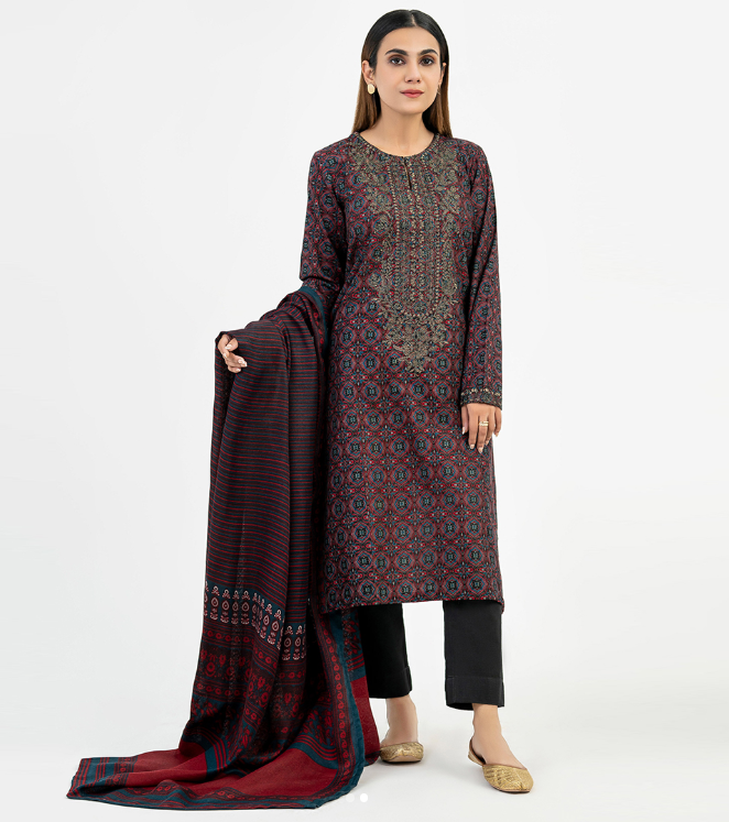 Embroidered Khaddar 2 Piece