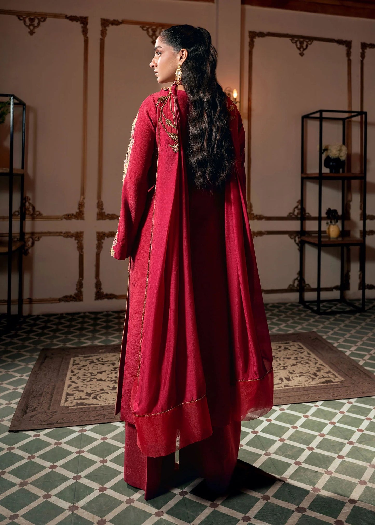 3 Piece Crushed Luxury Suit - Mystic Rose
