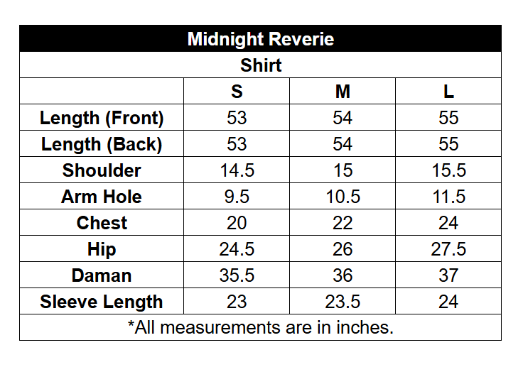 Printed Poly Cambric Set - Midnight Reverie