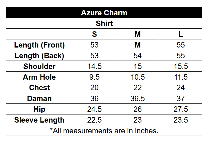 Printed Poly Cambric Set - Azure Charm