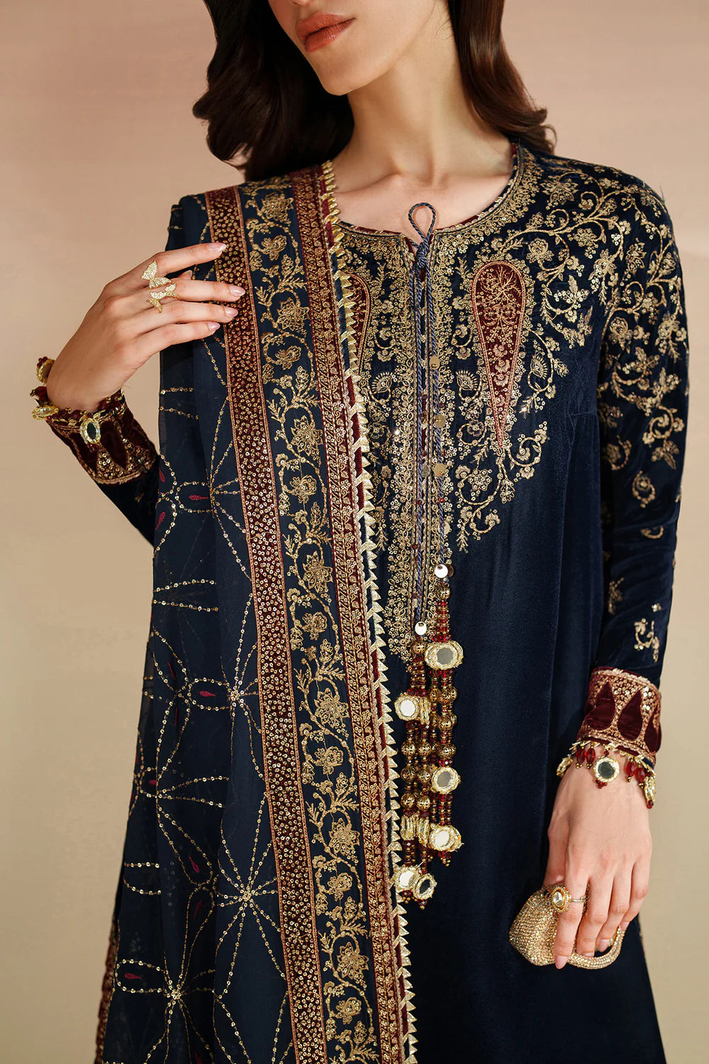 Embroidered Velvet Formal VVF D-7