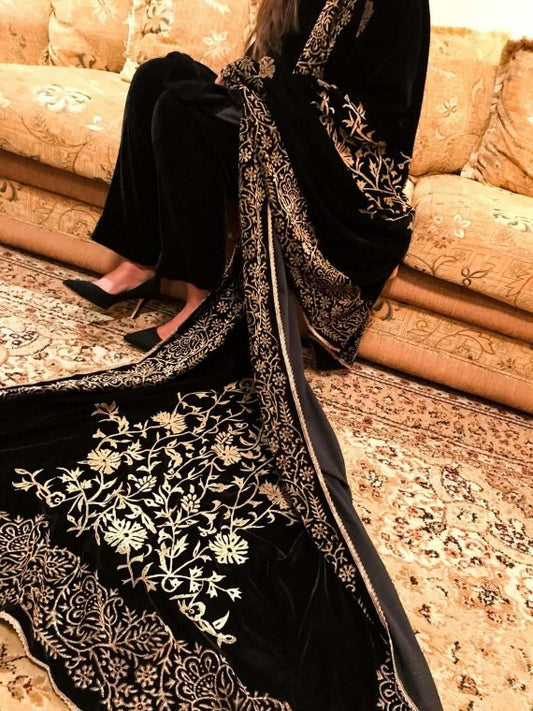 Block Printed Velvet Shawl - VT-72