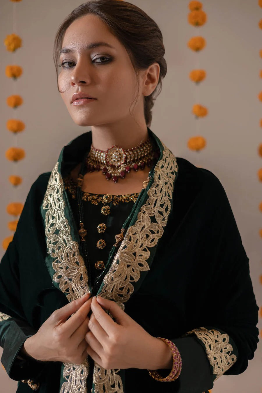 Khawb - Luxury Velvet & Sheesh Silk - 3PC