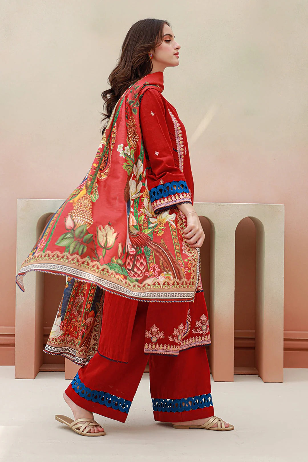 Embroidered Khaddar Suit - 3PC