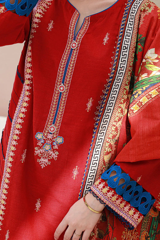 Embroidered Khaddar Suit - 3PC