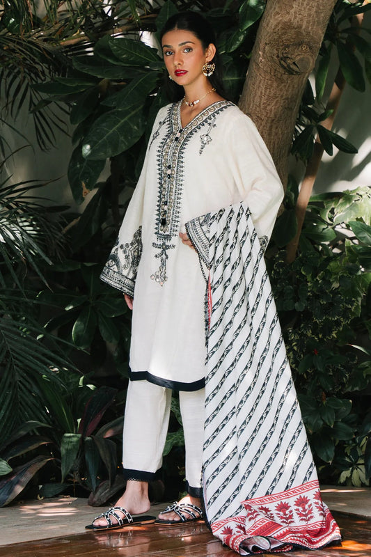Embroidered Khaddar 3PC Suit