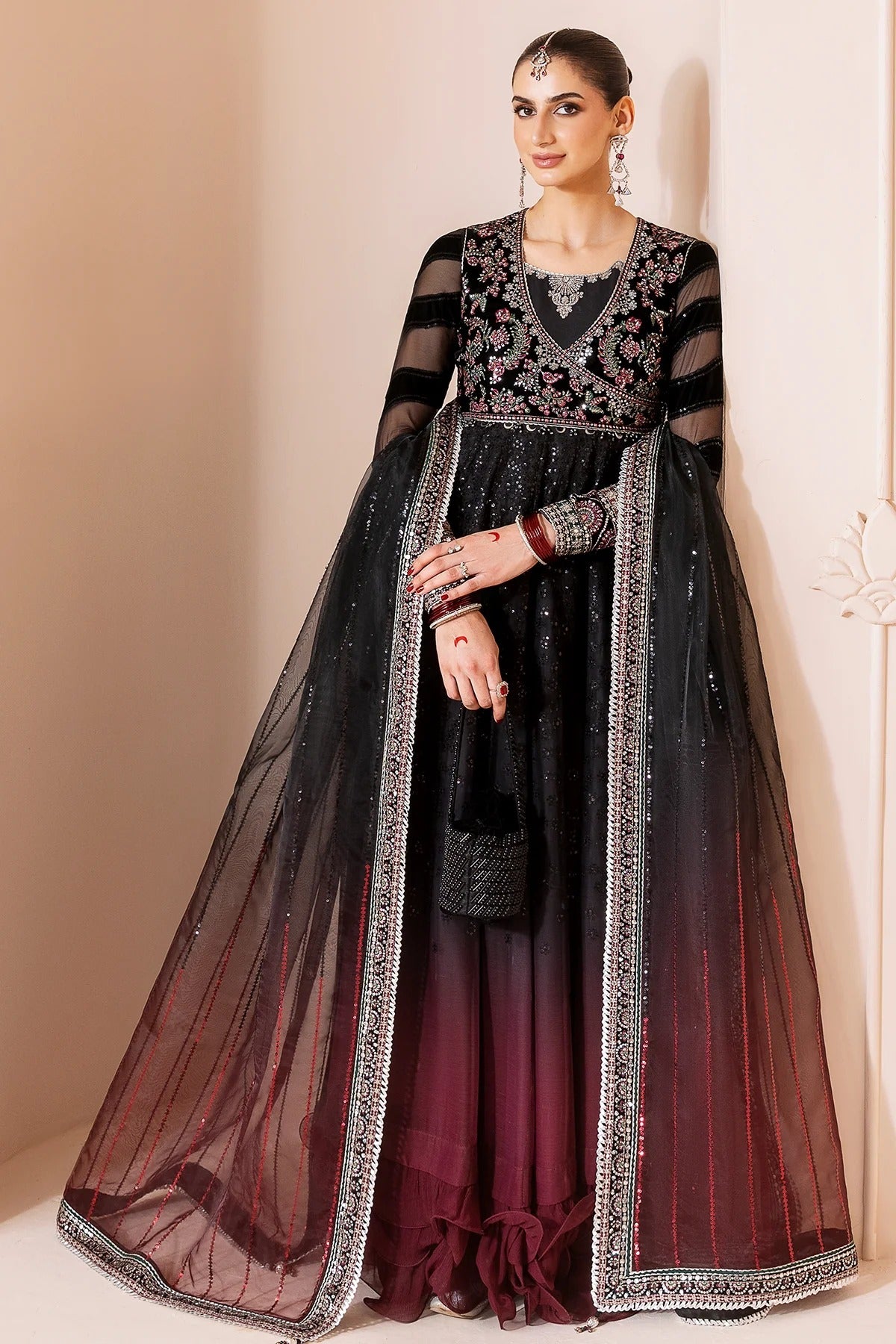 Embroidered Velvet Formal D-10