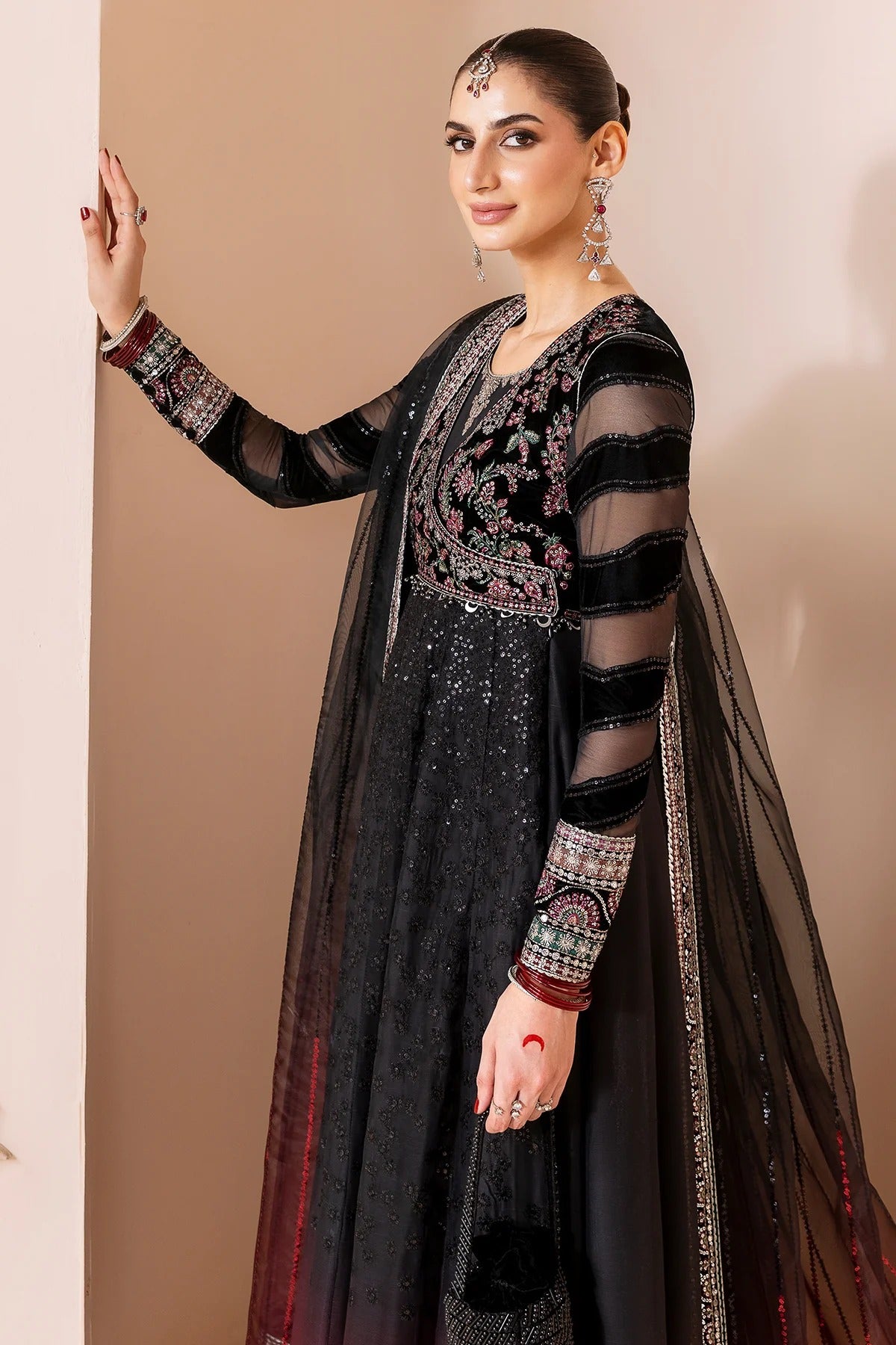 Embroidered Velvet Formal D-10