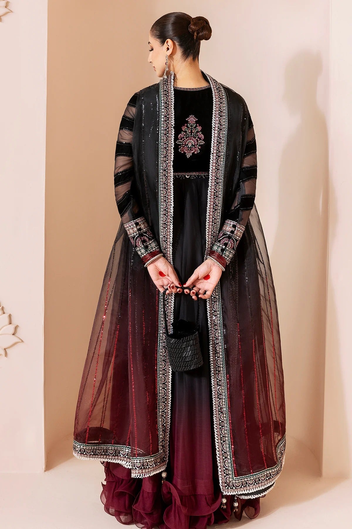 Embroidered Velvet Formal D-10