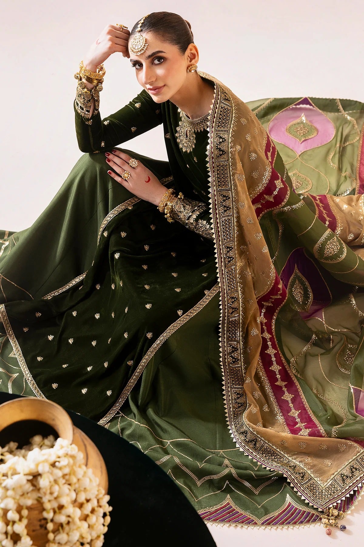 Embroidered Velvet Formal D-09