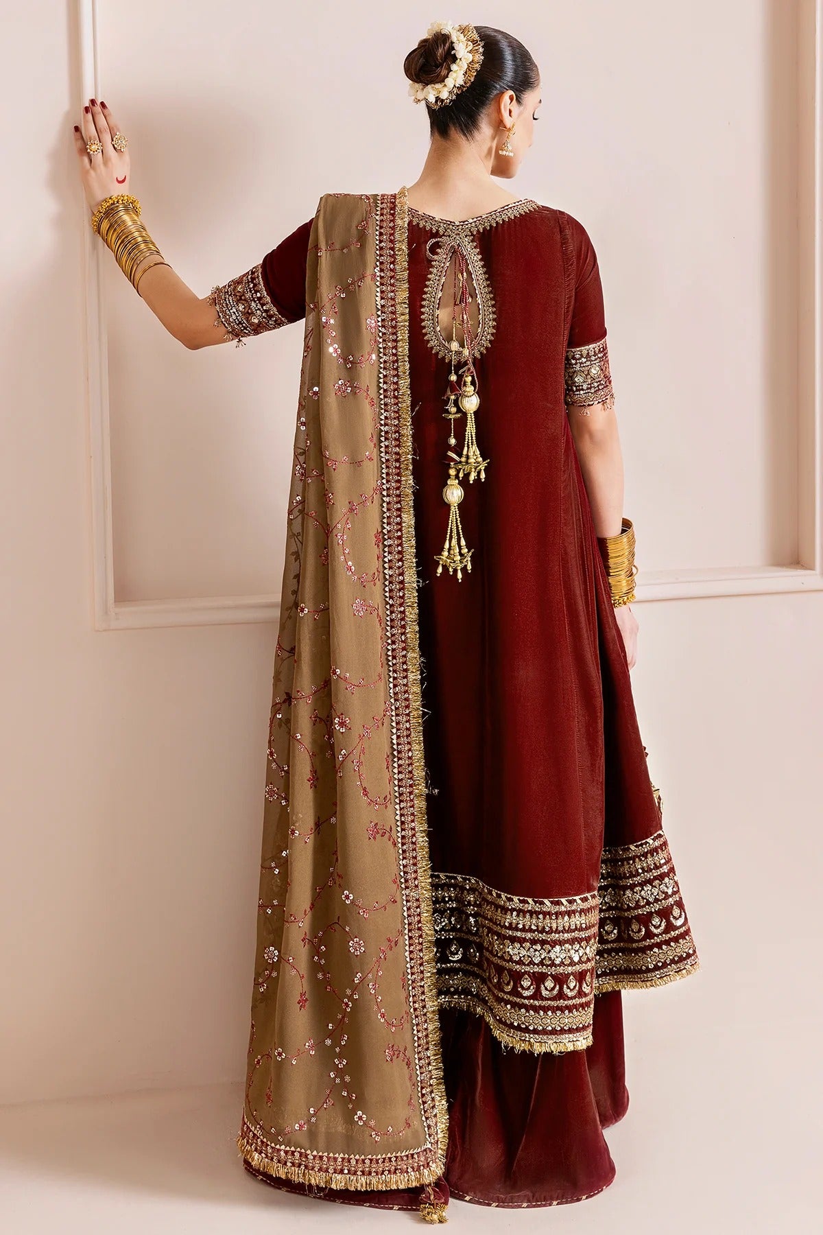 Embroidered Velvet Formal D-13