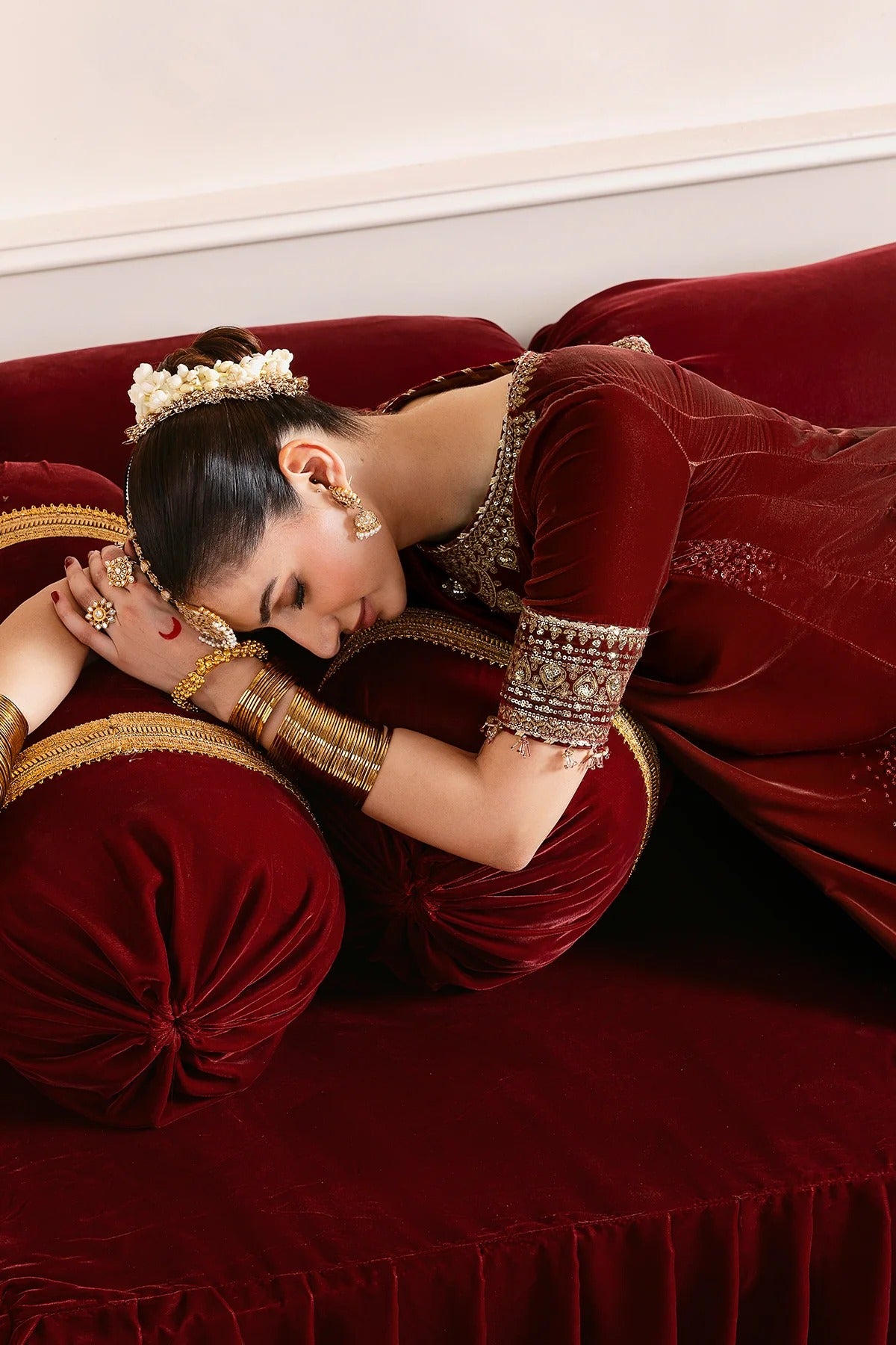 Embroidered Velvet Formal D-13
