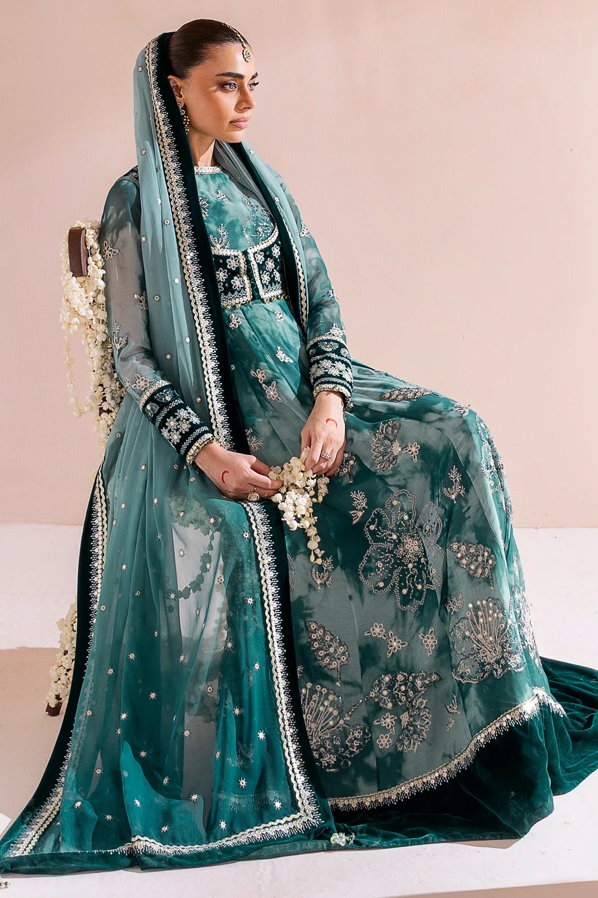 Embroidered Velvet Formal D-06