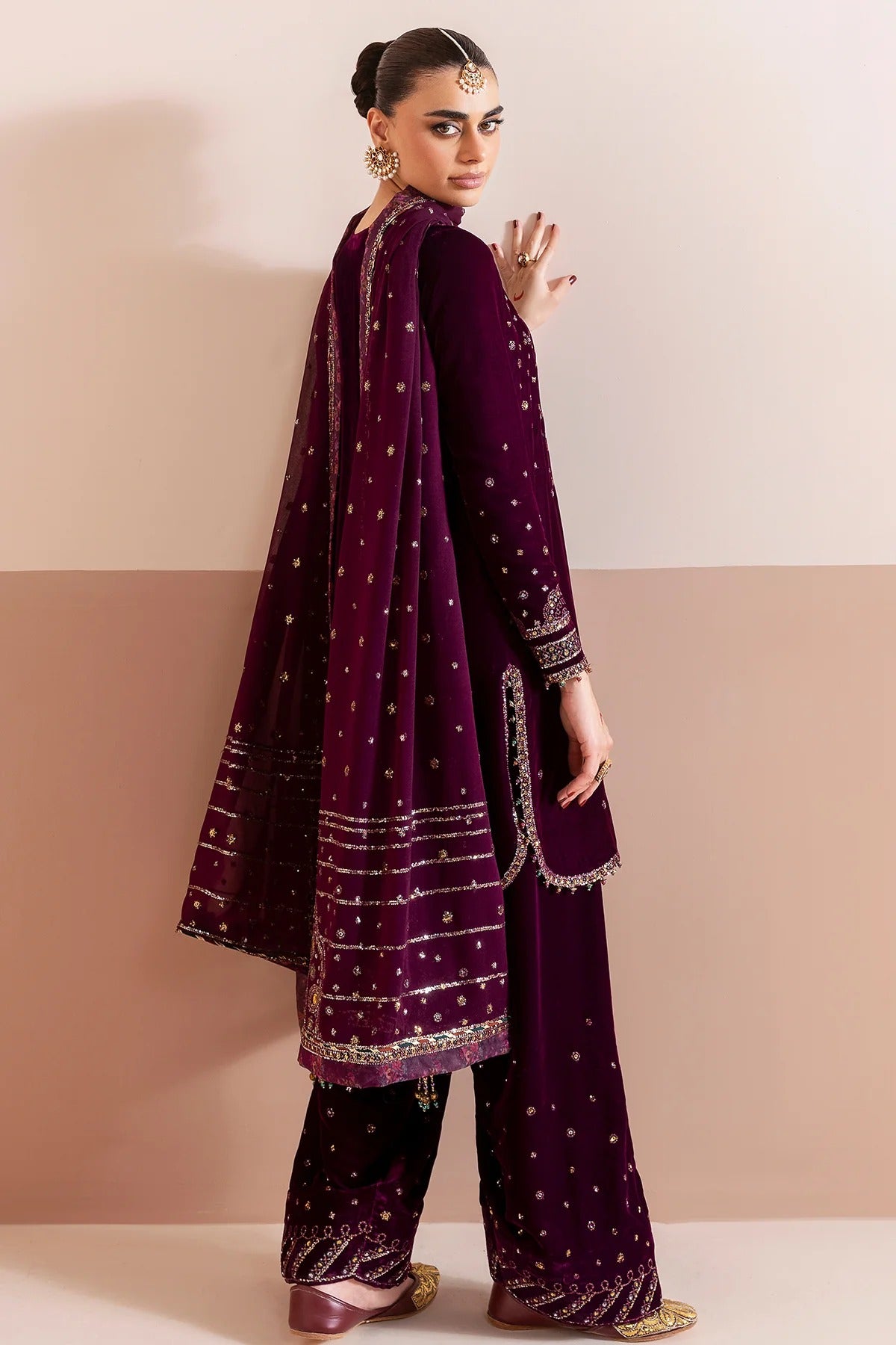 Embroidered Velvet Formal D-05