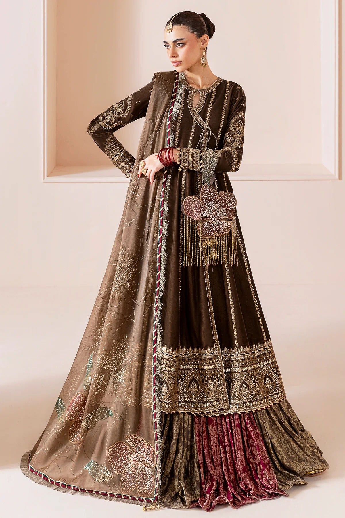 Embroidered Velvet Formal D-04