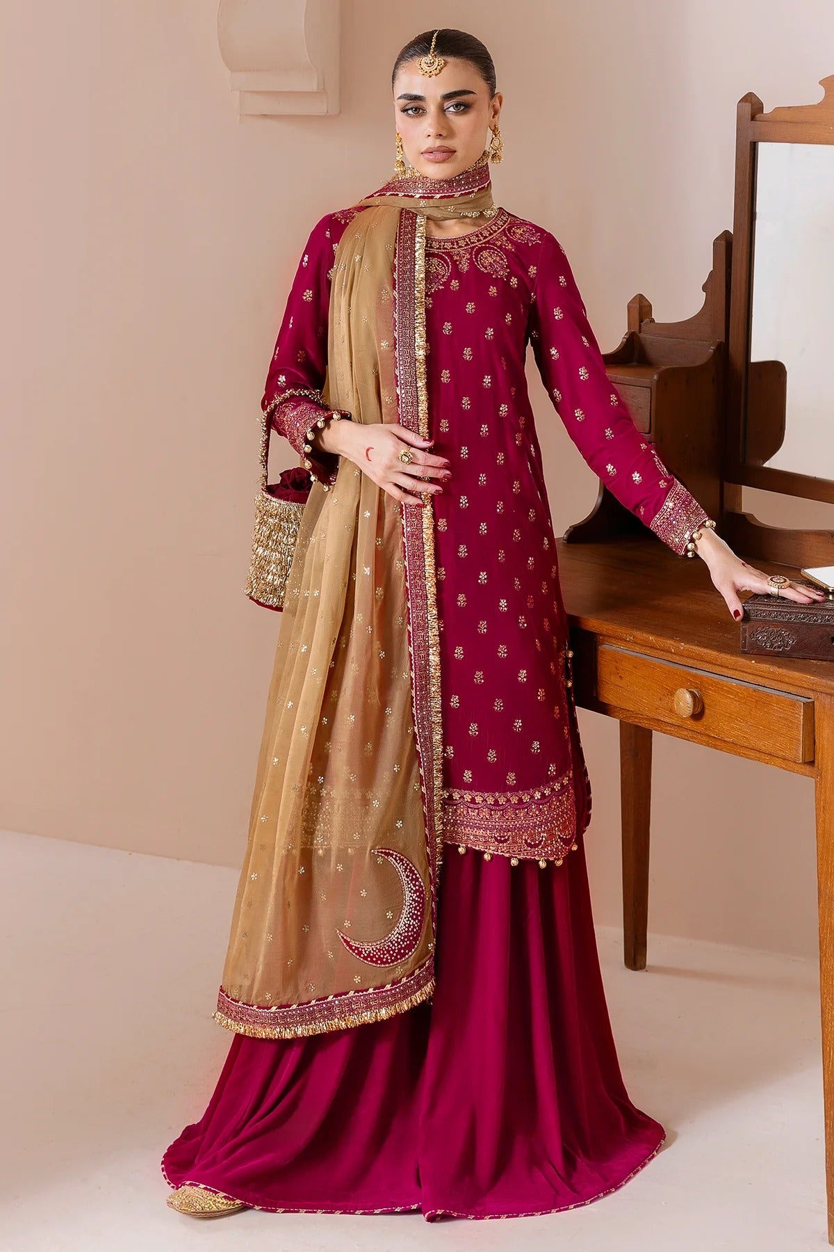 Embroidered Velvet Formal D-11
