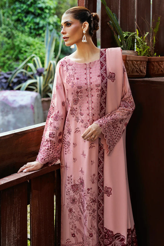 Embroidered Karandi Winter Suit - Pink