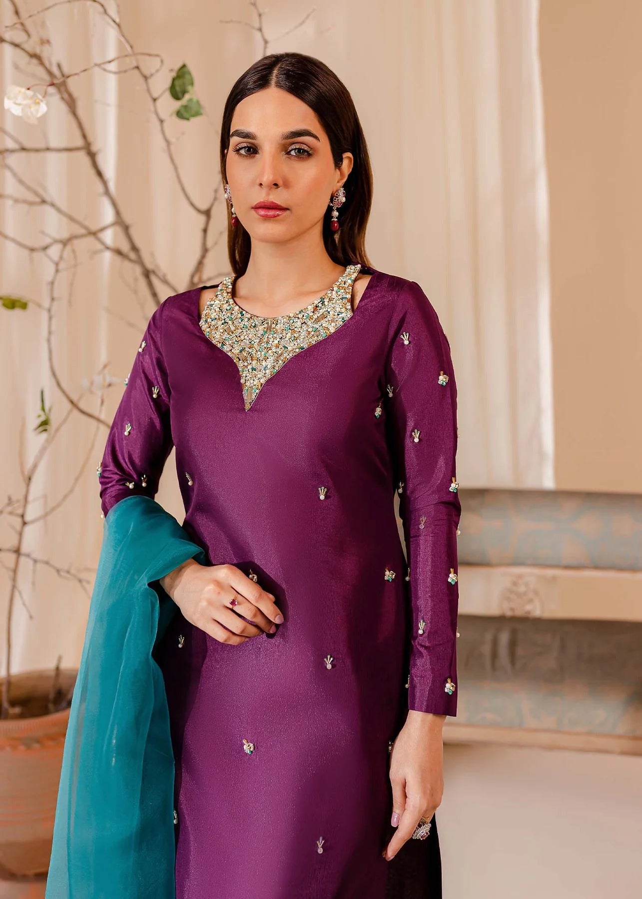 Purple Silk Suit - ANYA