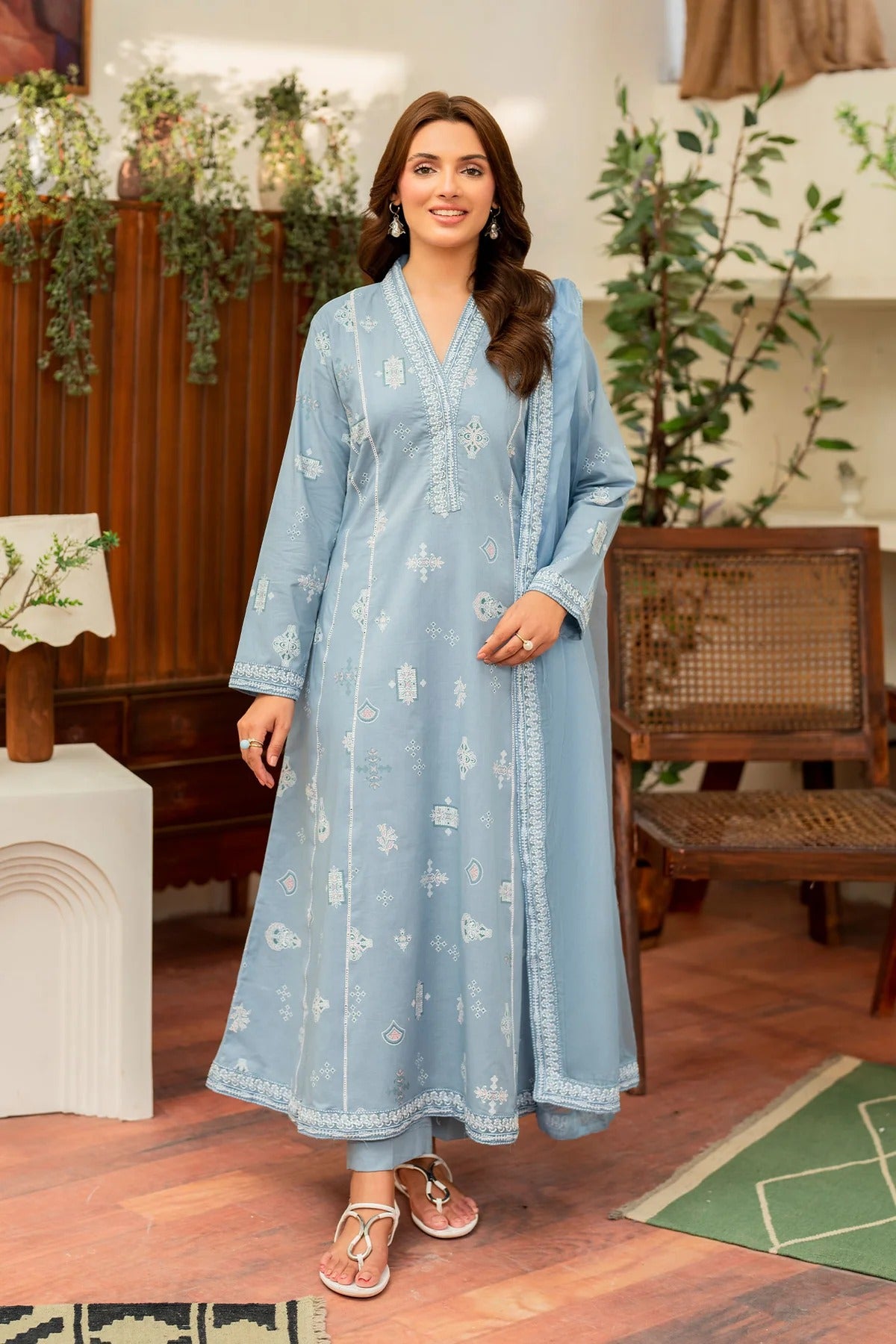 Embroidered Frock Set - Prism