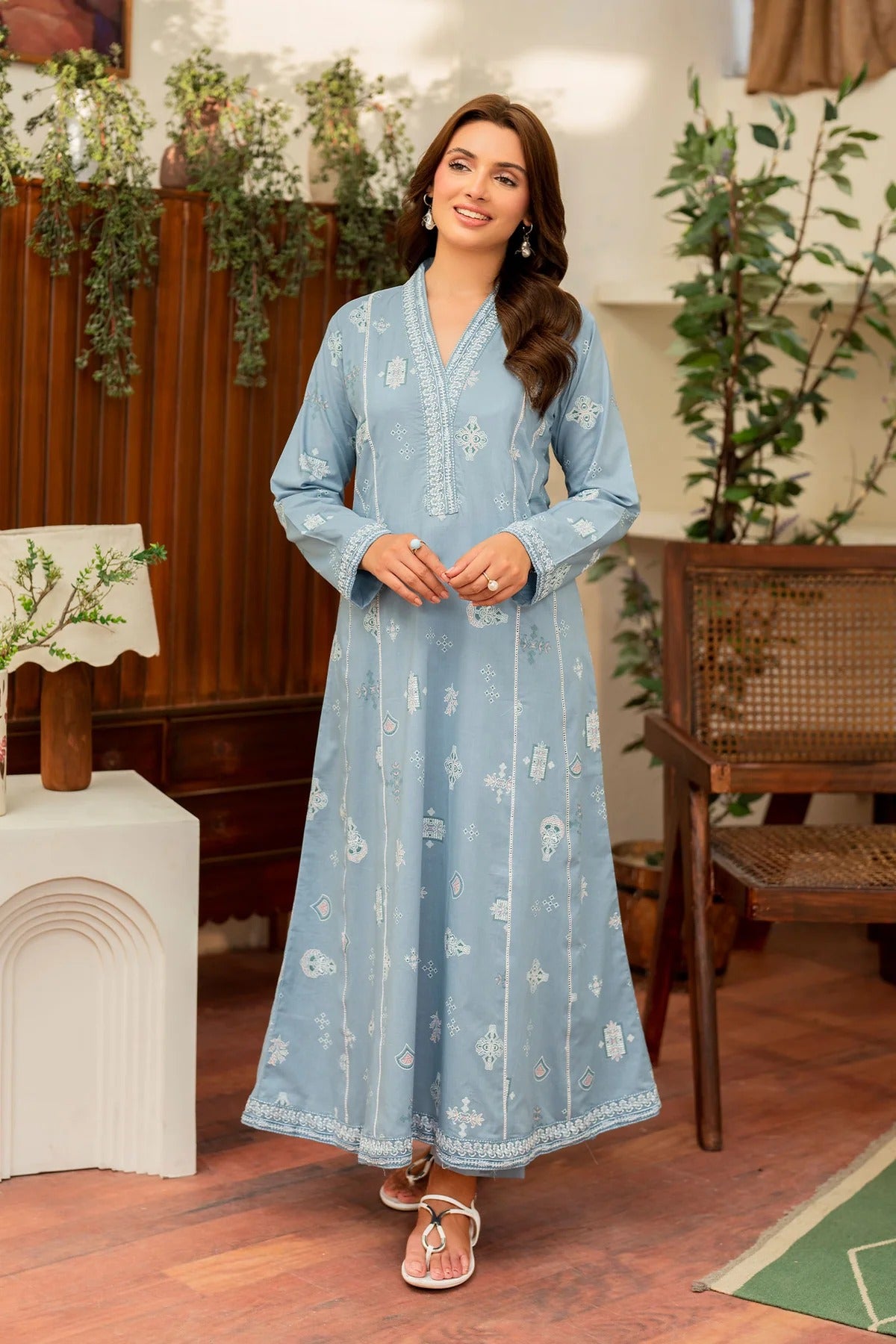 Embroidered Frock Set - Prism