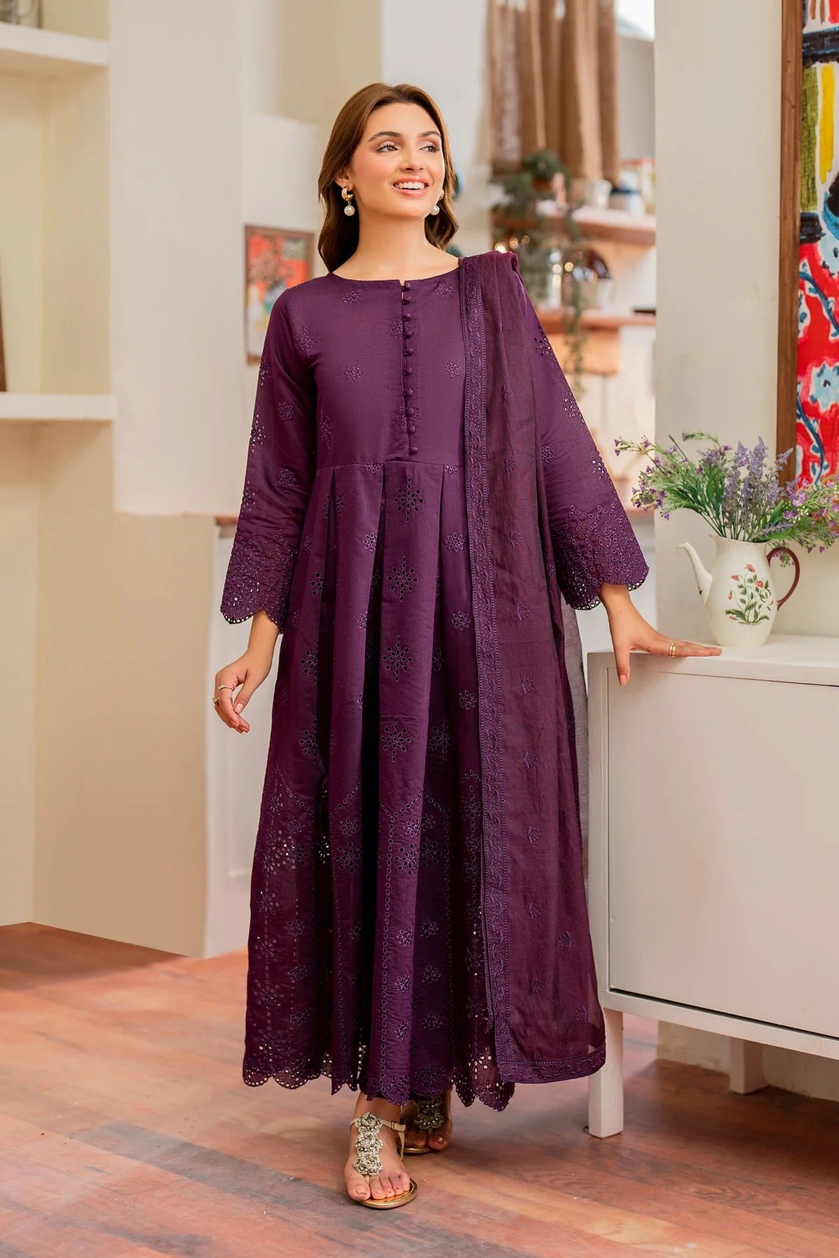 Embroidered Frock Set - Flux