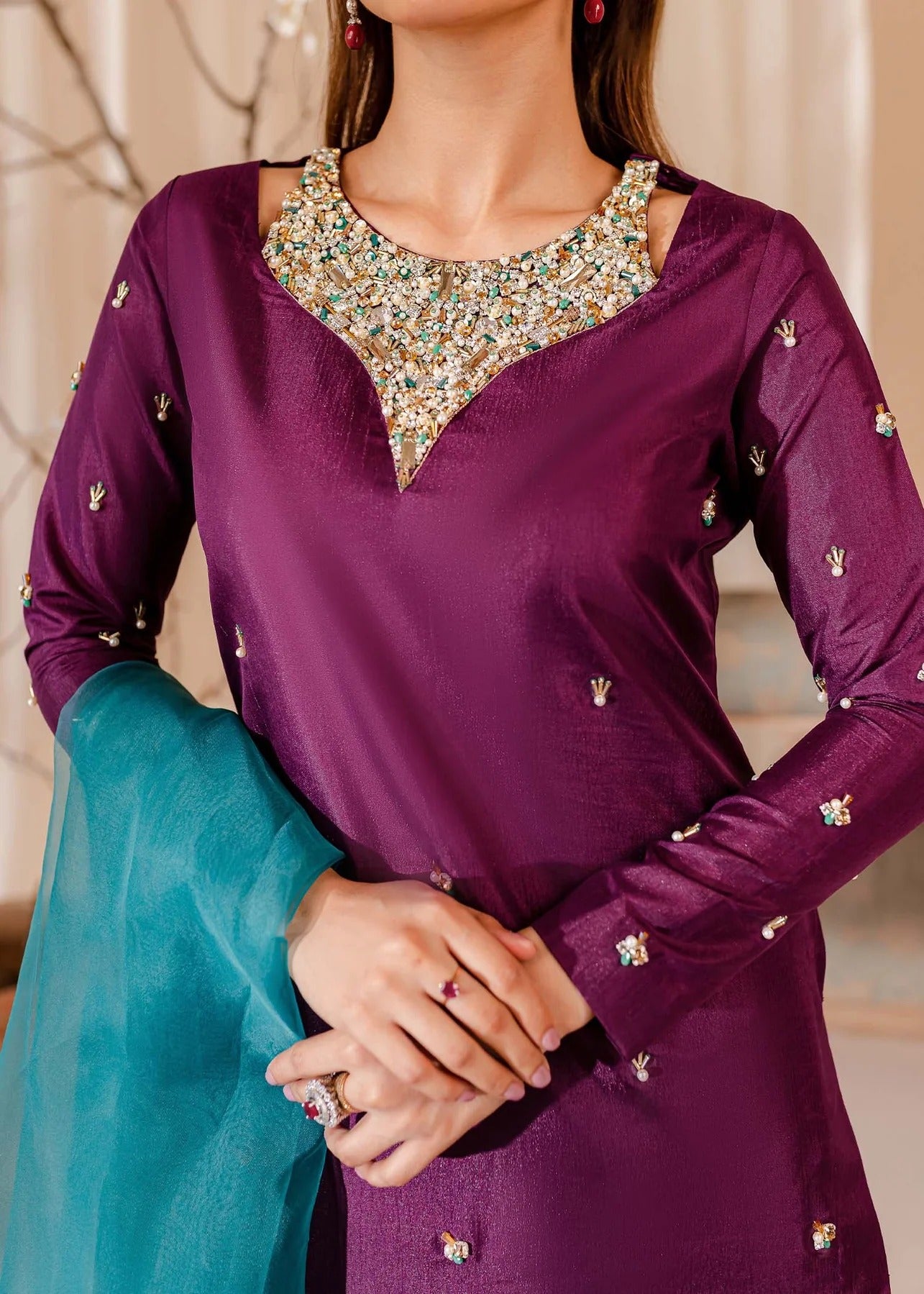 Purple Silk Suit - ANYA