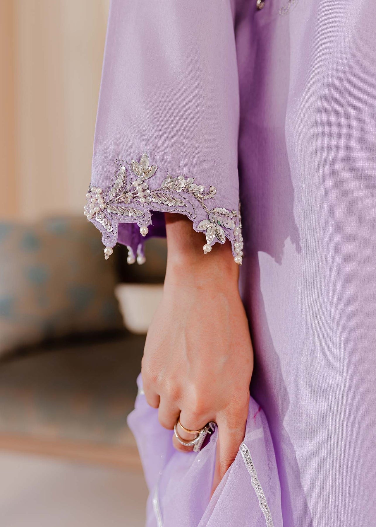 Lilac Silk Suit - IRENE