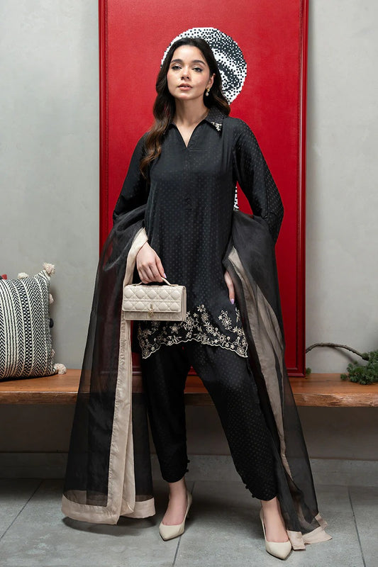 Luxury 3pc Silk Suit - Elan Noir