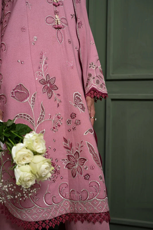 Luxury Embroidered Karandi Set - Light Pink