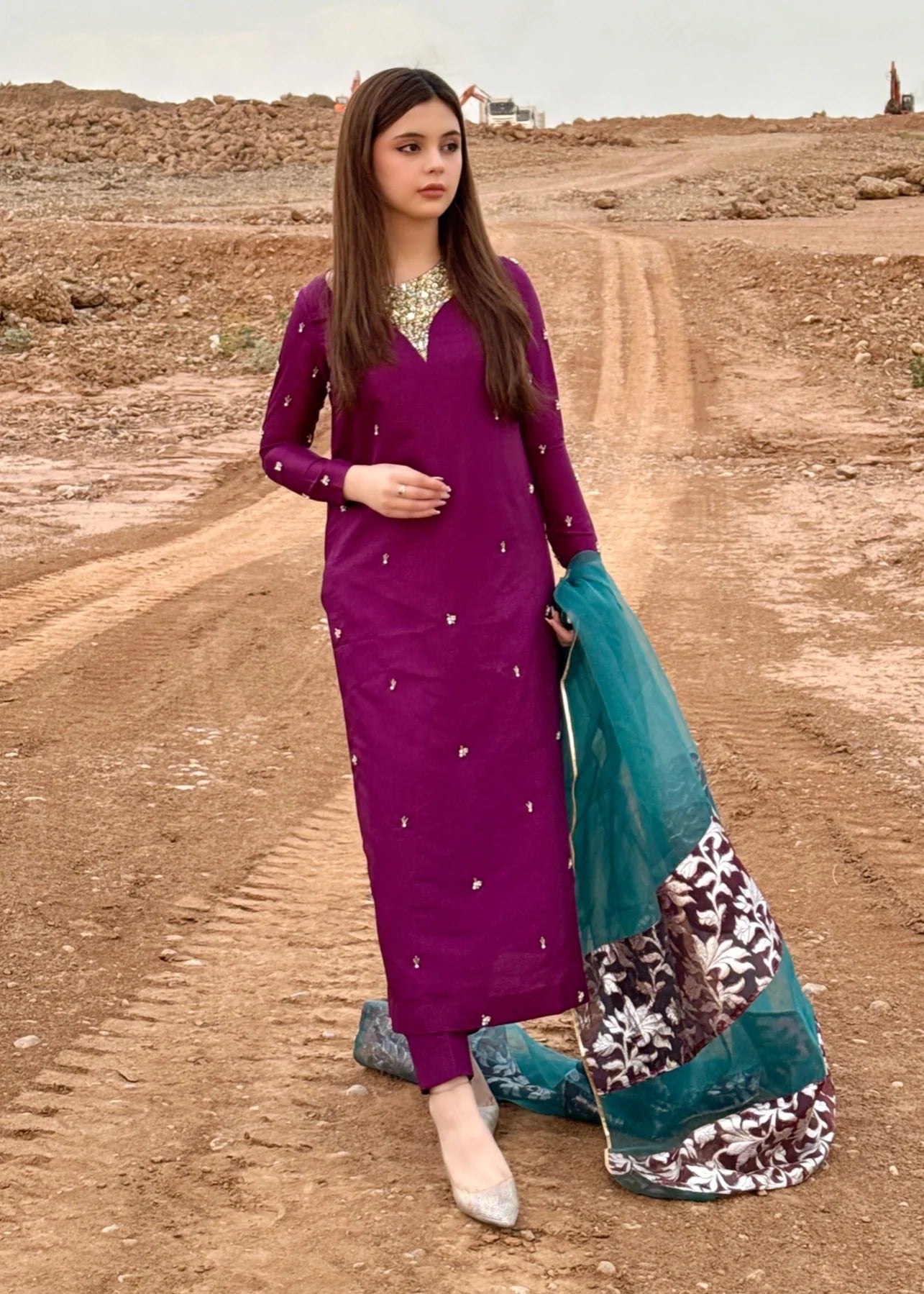 Purple Silk Suit - ANYA