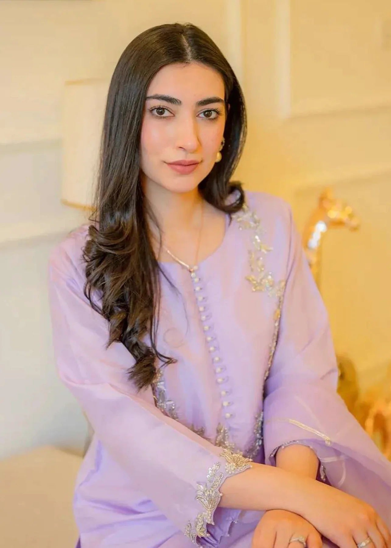 Lilac Silk Suit - IRENE