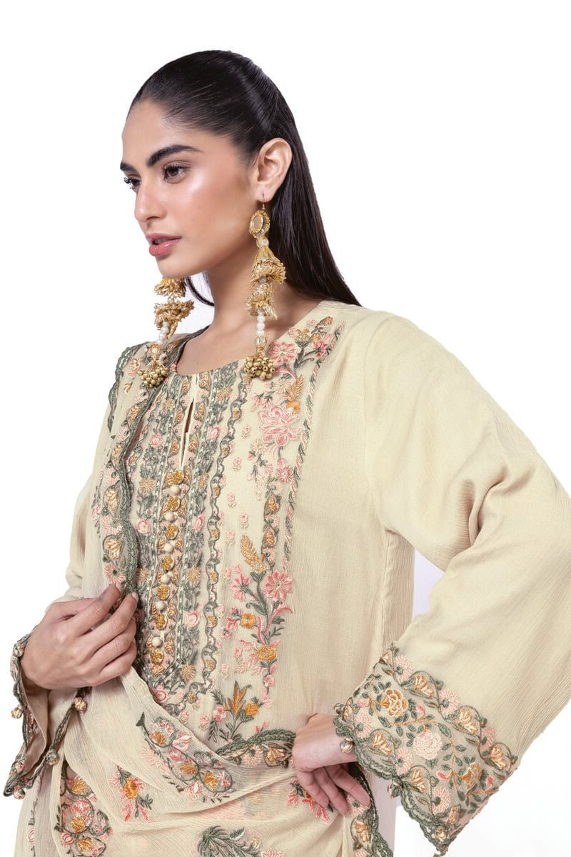 Embroidered Chiffon Suit - AS1905