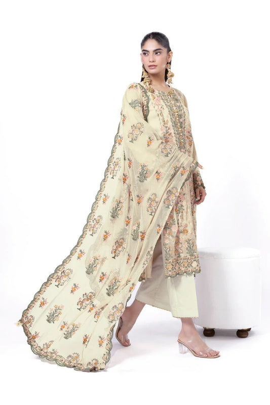 Embroidered Chiffon Suit - AS1905