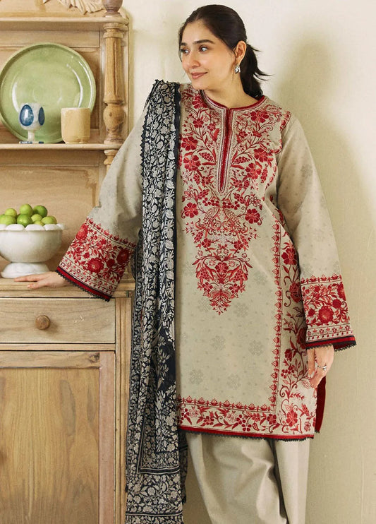 Embroidered 3 Piece Dhanak - Ready To Ship