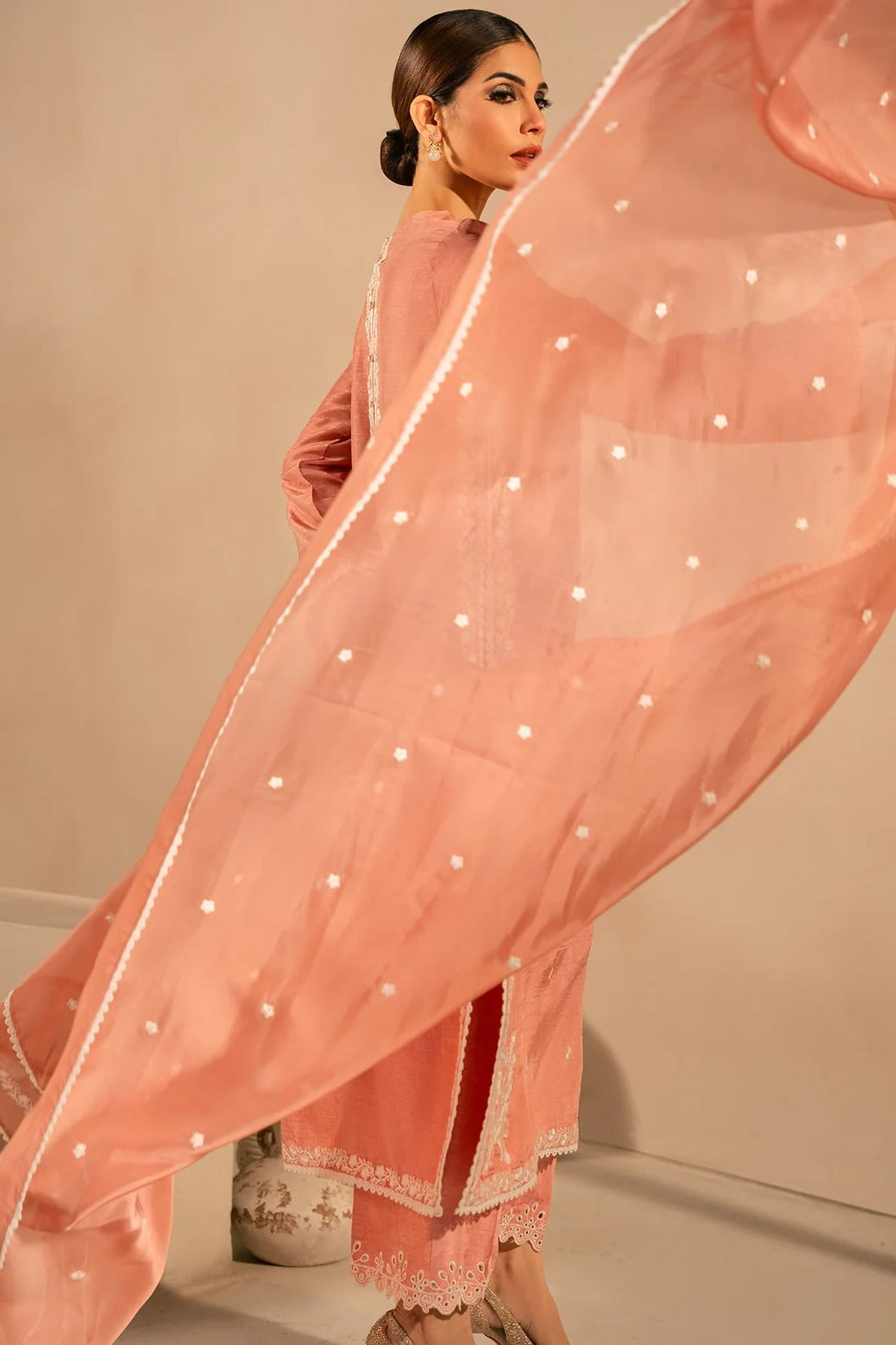 Luxury Silk Suit -Tea Pink