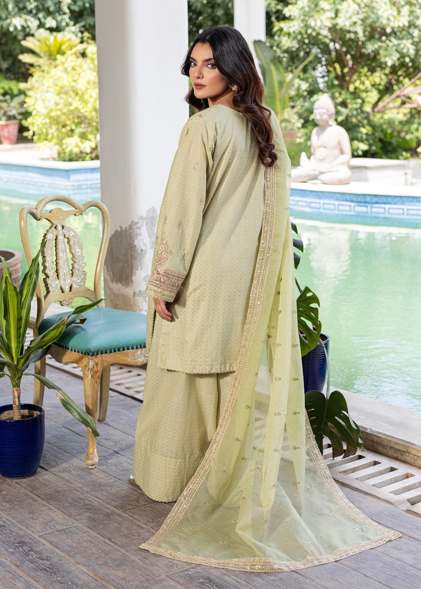 Farshi Shalwar - Jaquard