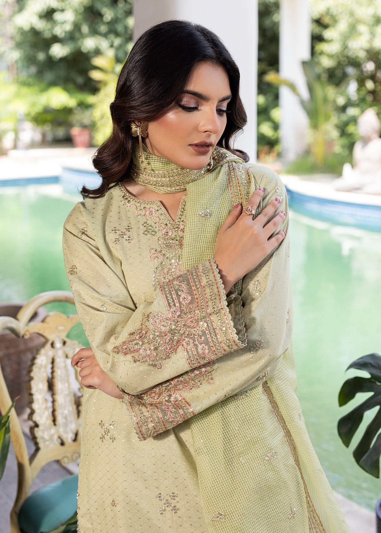 Farshi Shalwar - Jaquard