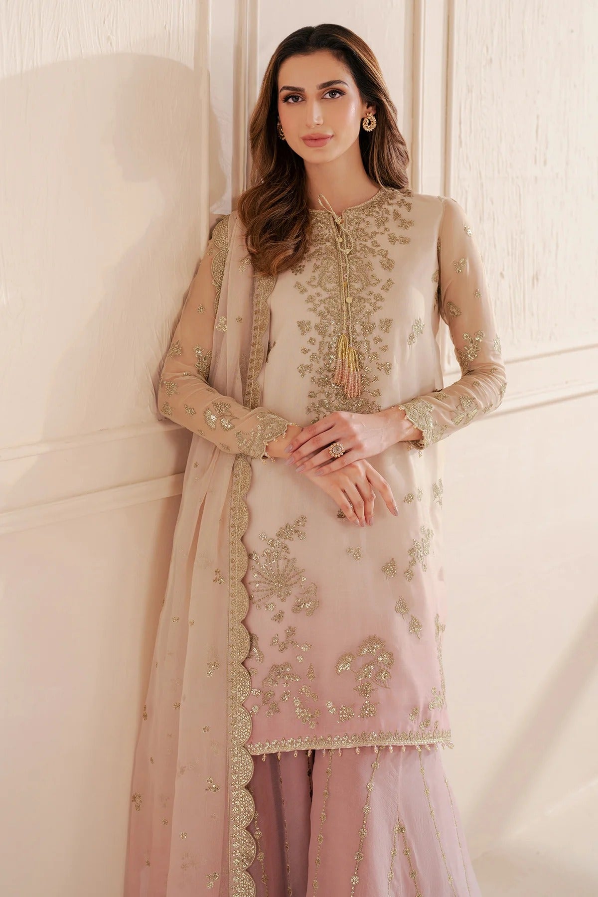 Embroidered Chiffon Formal 3pc