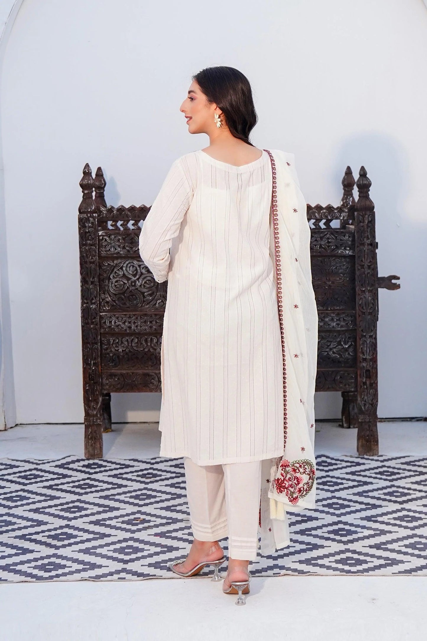 3PC - Embroidered Tarkashi Suit