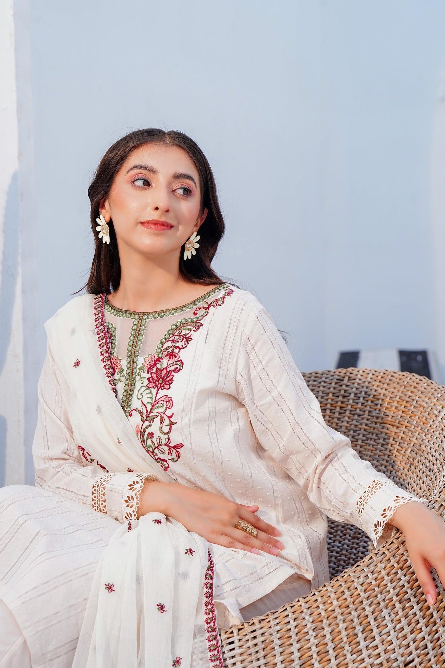 3PC - Embroidered Tarkashi Suit