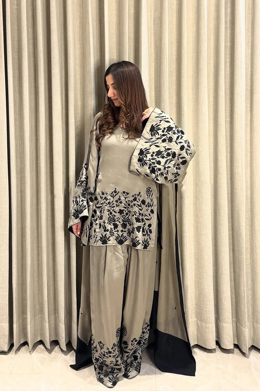 Siyah Gul Luxury Pret 3Pc