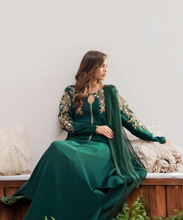 Bottle Green Hand Embellished Farshi Shalwar Set | Pakistani Formal Wear Australia Get Dressed Australia Bottle Green Hand Embellished Farshi Shalwar Set | Pakistani Formal Wear Australia Get Dressed Australia