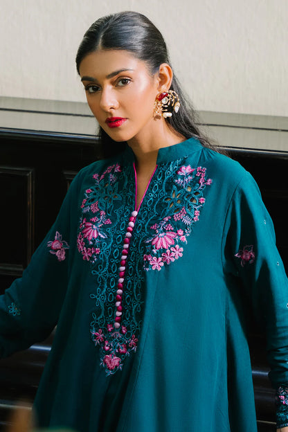 3-Piece Stitched Embroidered Cotail Suit