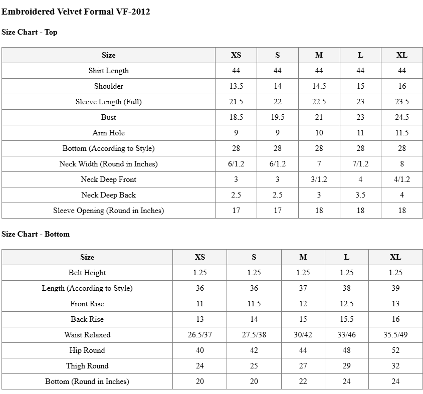 Embroidered Velvet Formal VF-2012