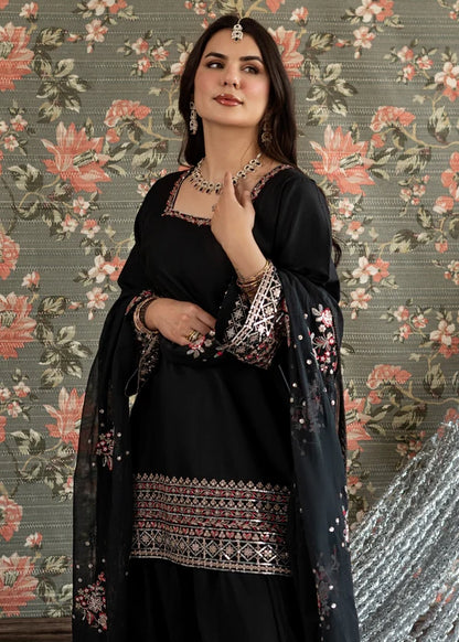 Embroidered Farshi Shalwar Suit -  ETHAN