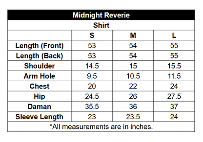 Printed Poly Cambric Set - Midnight Reverie