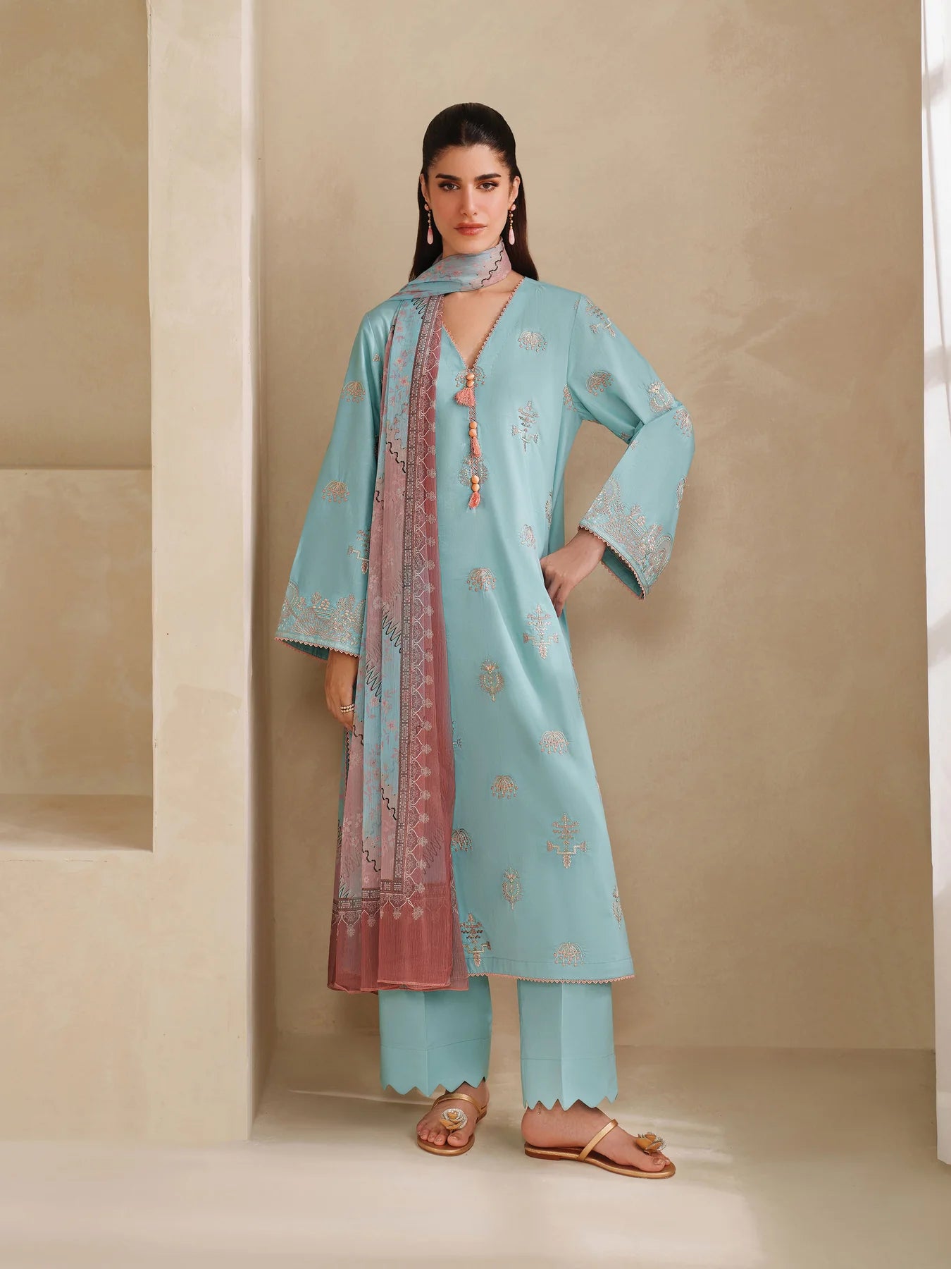 3 Piece Cotton Pret - Blue Melon