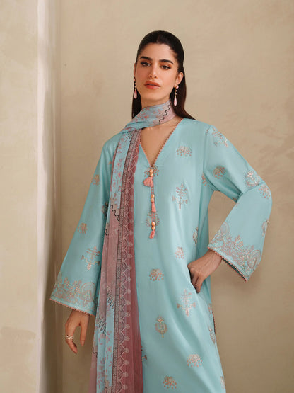 3 Piece Cotton Pret - Blue Melon