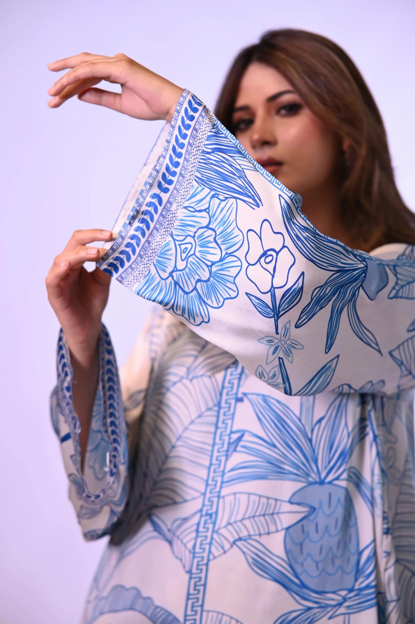 Printed Co-Ord Set - Blue Bloom