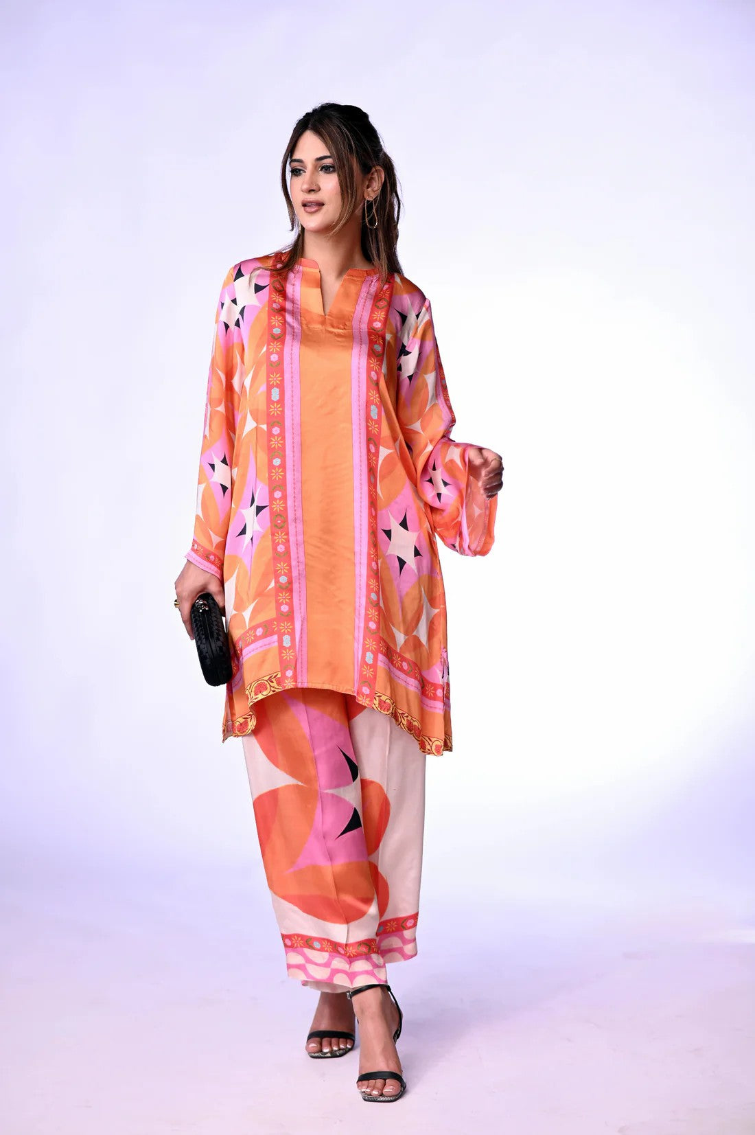 Printed Co-Ord Set - Citrus Glow